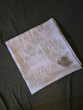 Coastal Shower Curtain with Matching Hooks - Classic Bathroom Style
